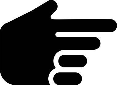 Silah Simgesi, El Hareketleri ve Beyaz Arkaplanda İzole Edilmiş Sembol.