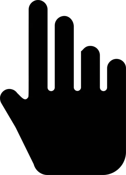 Два Пальца Правой Иконы Жесты Рук Символа Изолированы Белом Фоне — стоковый вектор