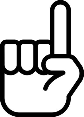 Bir Simge, El Hareketleri ve Beyaz Arkaplanda İzole Edilmiş Sembol.