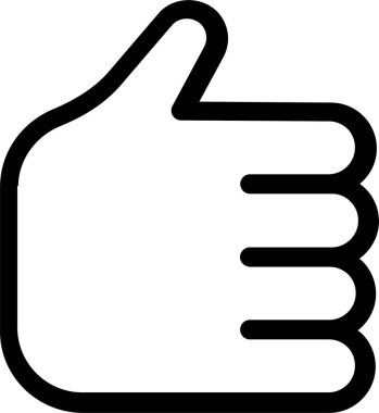 Simge, el hareketleri ve beyaz arkaplanda izole edilmiş sembol gibi.