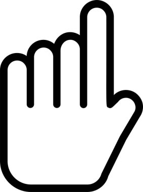 Nokta Simgesi, El Hareketleri ve Beyaz Arkaplanda İzole Edilmiş Sembol.