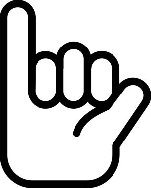 Simge, El Hareketleri ve Sembolleri Beyaz Arkaplanda İzole Edildi.