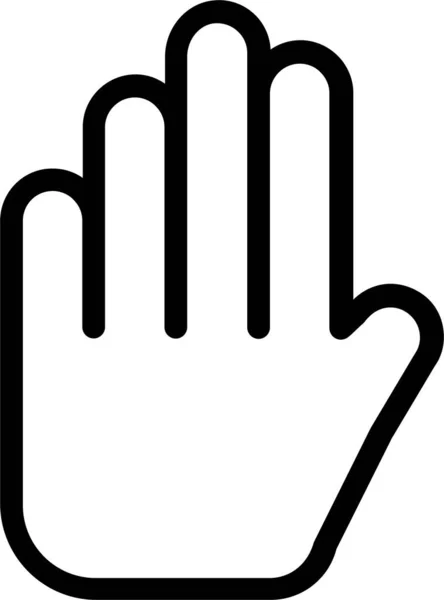 Linke Stop Ikone Handgesten Und Symbol Isoliert Auf Weißem Hintergrund — Stockvektor
