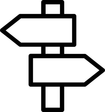 Yönlendirme Simgesi, Seyahat İşareti ve Sembol Beyaz Arkaplanda İzole Edildi.