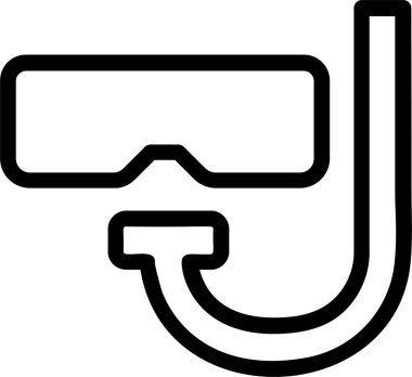 Dalış Simgesi, Seyahat İşareti ve Sembol Beyaz Arkaplanda İzole Edildi.