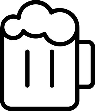 Bira Simgesi, Seyahat İşareti ve Sembol Beyaz Arkaplanda İzole Edildi.