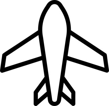 Uçak Simgesi, Seyahat İşareti ve Sembol Beyaz Arkaplanda İzole Edildi.