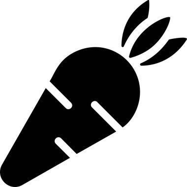 Havuç Simgesi, Bahar Tabelası ve Beyaz Arkaplanda İzole Edilmiş Sembol.