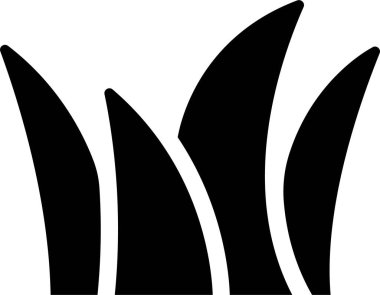 Çim Simgesi, Bahar Tabelası ve Beyaz Arkaplanda İzole Edilmiş Sembol.