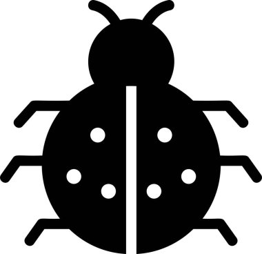 Uğur Böceği Simgesi, Bahar Tabelası ve Beyaz Arkaplanda İzole Edilmiş Sembol.