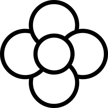 Çiçek Simgesi, Bahar Tabelası ve Beyaz Arkaplanda İzole Edilmiş Sembol.