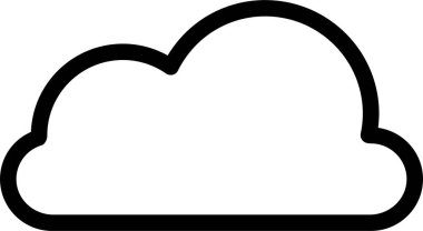 Bulut Simgesi, Bahar Tabelası ve Beyaz Arkaplanda İzole Edilmiş Sembol.