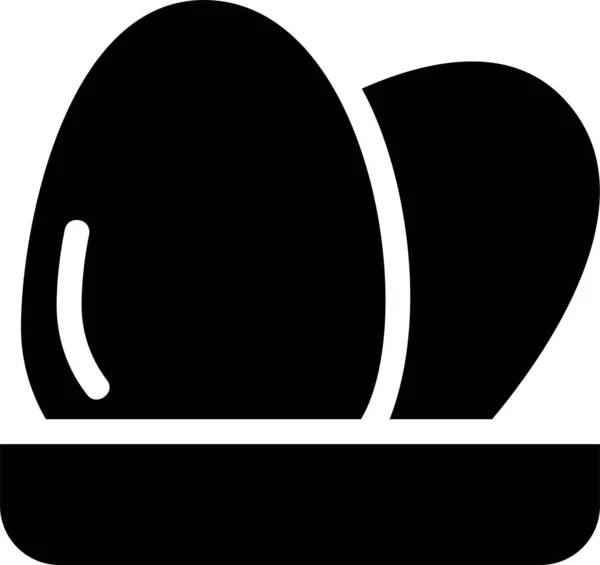 Ikona Vajec Jarní Znak Symbol Izolované Bílém Pozadí — Stockový vektor