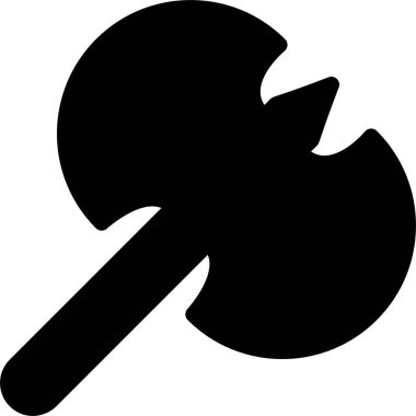 Balta Simgesi, Oyun İşareti ve Beyaz Arkaplanda İzole Edilmiş Sembol. Mobil Uygulamalar için Oyun Simgesi.