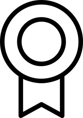 Madalya Simgesi, Oyun İşareti ve Beyaz Arkaplanda İzole Edilmiş Sembol. Mobil Uygulamalar için Oyun Simgesi.