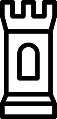 Satranç Simgesi, Oyun İşareti ve Beyaz Arkaplanda İzole Edilmiş Sembol. Mobil Uygulamalar için Oyun Simgesi.