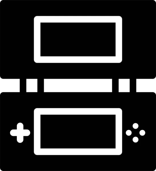 Game Console Icon Gaming Sign Symbool Geïsoleerd Witte Achtergrond Game — Stockvector