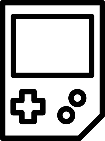 Game Console Icon Gaming Sign Symbol Isolated White Background Game — Stock Vector