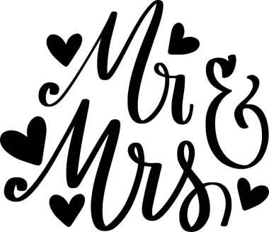 Bay ve Bayan Alıntı. Basılabilir Poster, Çanta, Kupa, Tişört Tasarımı İçin Gelinlik Mektupları.