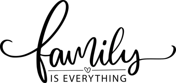 Family Everything Quotes Doormat Lettering Quotes Printable Poster Tote Bag — Vector de stock