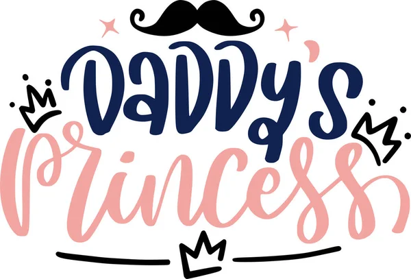 Daddys Princess Quotes Princess Lettering Quotes Printable Poster Tote Bag — стоковий вектор