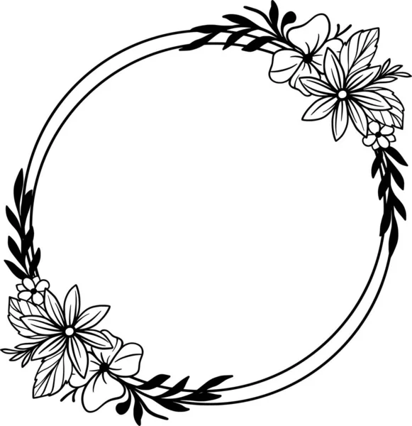 Zwarte Silhouetten Van Gras Bloemen Kruiden Wildflower Vector Clipart Illustratie — Stockvector