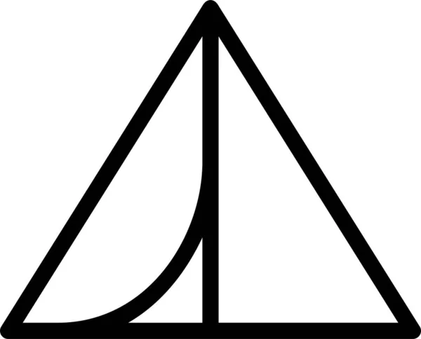 Значок Намети Контурним Стилем Значком Кемпінгу Символом Ізольовано Білому Тлі — стоковий вектор