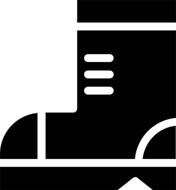 Boots Icon With Glyph Style, Camping Sign And Symbol Isolated On White Background