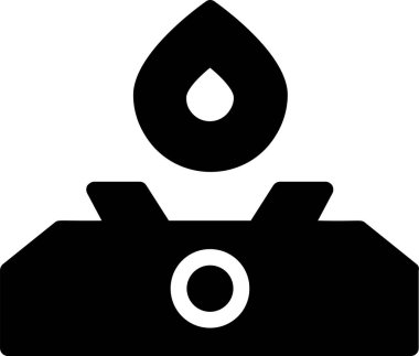 Stove Icon With Glyph Style, Camping Sign And Symbol Isolated On White Background