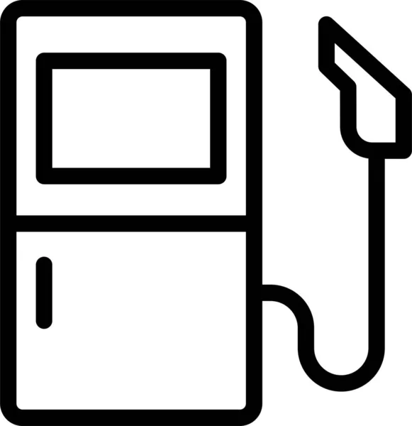 Gas Station Icon Outline Style Renewable Energy Sign Symbol Isolated — Stockový vektor
