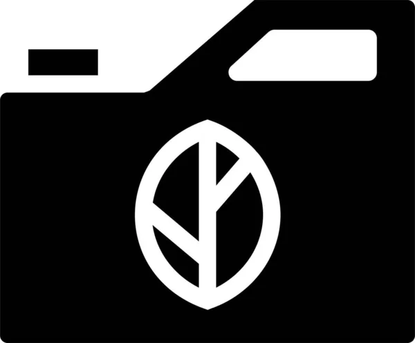 Bio Fuel Icon Glyph Style Renewable Energy Sign Symbol Isolated — Vector de stock