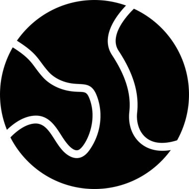 Earth Icon With Glyph Style, Earth Day Sign And Symbol Isolated On White Background