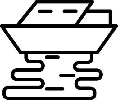 Oil Pollution Icon With Outline Style, Global Warming Sign And Symbol Isolated On White Background