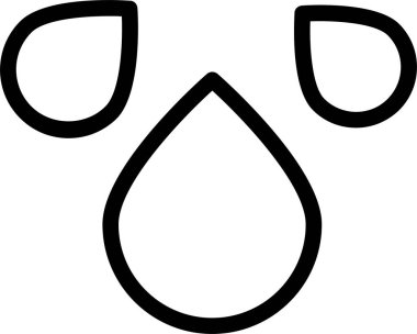 Raindrop icon With Outline Style, Weather Sign And Symbol Isolated On White Background