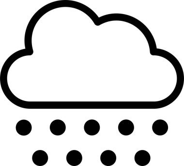 Drizzle Icon With Outline Style, Weather Sign And Symbol Isolated On White Background
