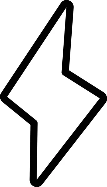 Bolt Icon Outline Style Weather Sign Symbol Isolated White Background — Stockvektor