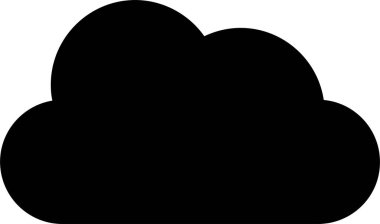 Cloud Icon With Glyph Style, Weather Sign And Symbol Isolated On White Background