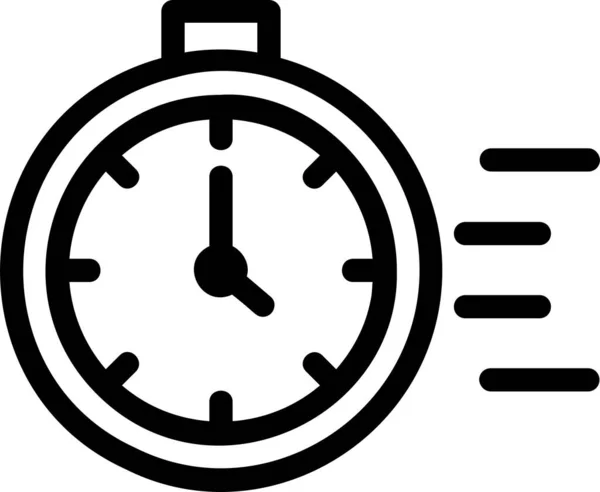 Speedometer Icon Outline Style Time Management Sign Symbol Isolated White — ストックベクタ