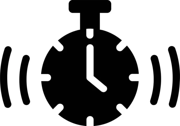 Timer Icon Glyph Style Time Management Sign Symbol Isolated White — 图库矢量图片
