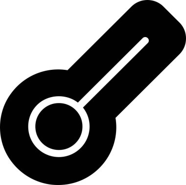 Thermometer Icon With Glyph Style, Medical Sign And Symbol Isolated On White Background