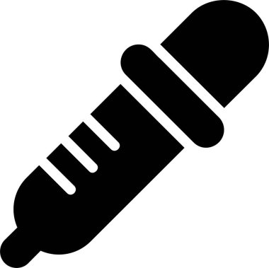 Dropper Icon With Glyph Style, Medical Sign And Symbol Isolated On White Background