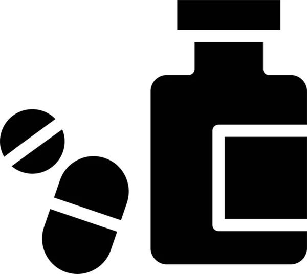 Medicine Icon Glyph Style Medical Sign Symbol Isolated White Background — Wektor stockowy