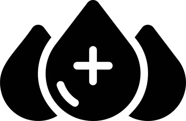 Blood Bank Icon Glyph Style Medical Sign Symbol Isolated White —  Vetores de Stock