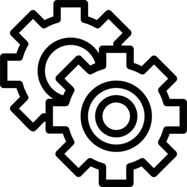 System Icon With Outline Style, Science Sign And Symbol Isolated On White Background