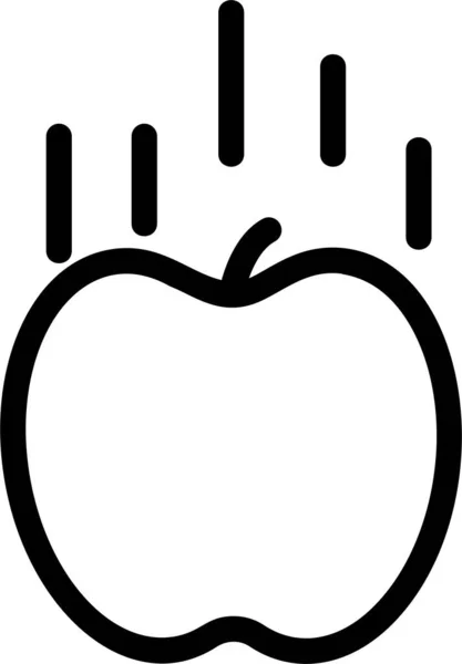 Тяготы Apple Icon Обтекаемым Стилем Научным Знаком Изоляцией Белом Фоне — стоковый вектор