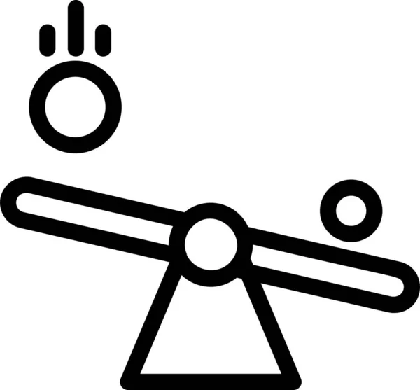 Balance Icon Outline Style Science Sign Symbol Isolated White Background — Stockvektor