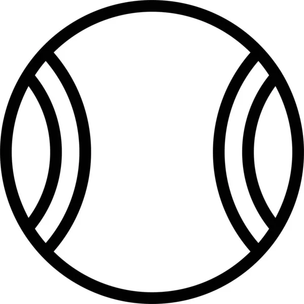 Pet Ball Icon Outline Style Veterinary Sign Symbol Isolated White — Stok Vektör