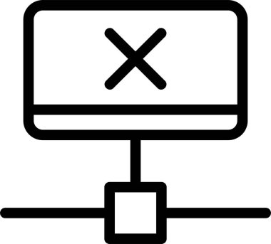 Disconnect Icon With Outline Style, Networking Sign And Symbol Isolated On White Background