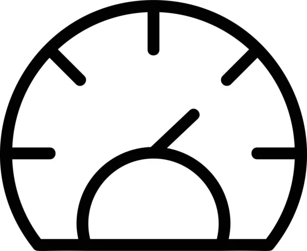 Gauge Icon Outline Style Network Sign Symbol Isolated White Background — 스톡 벡터