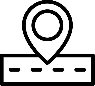 Place Holder Icon With Outline Style, Driving School Sign And Symbol Isolated On White Background